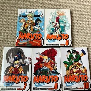 Naruto Manga Volumes 5,6,7,8,10
